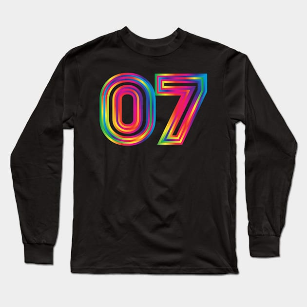 07 spectrum outline Long Sleeve T-Shirt by MplusC